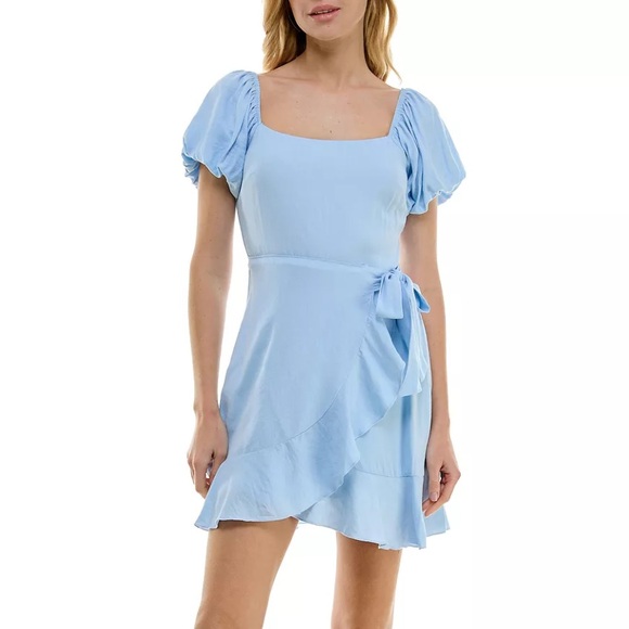 Trixxi Faux-Wrap Dress - Picture 2 of 12